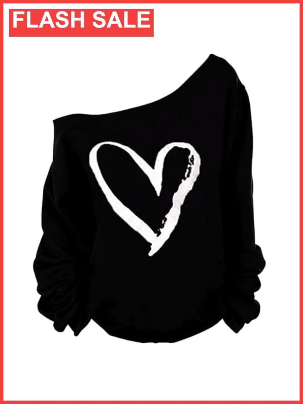 Womens Off Shoulder Sweatshirt Lips Print Long Sleeve Slouchy Pullover